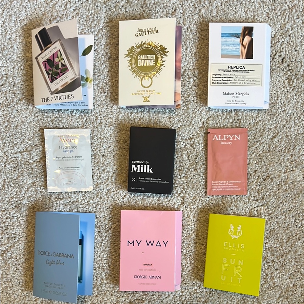 New Perfume and skincare Sample set